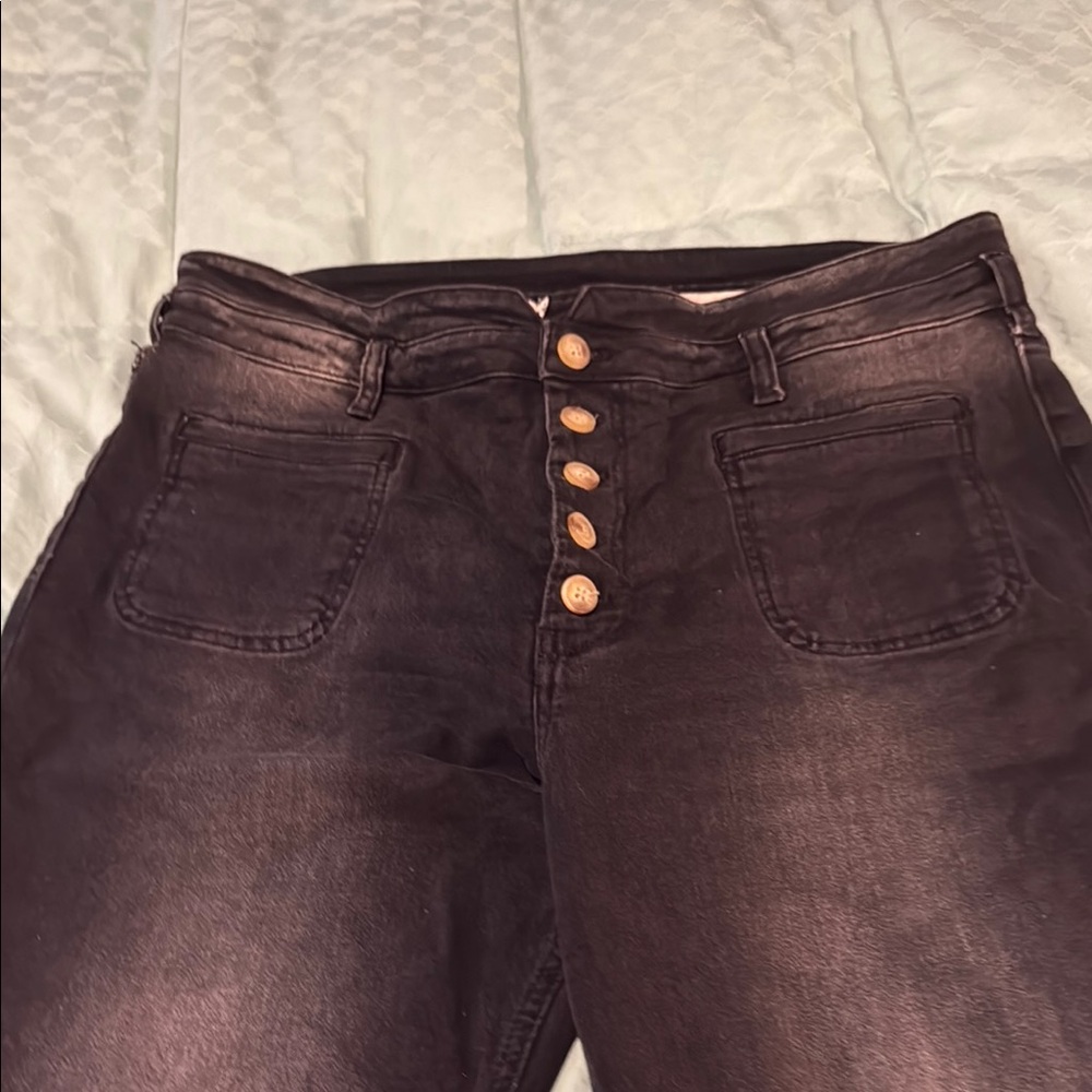 Pilcro and the Letterpress High Rise Black Jeans by  Anthology SZ 32